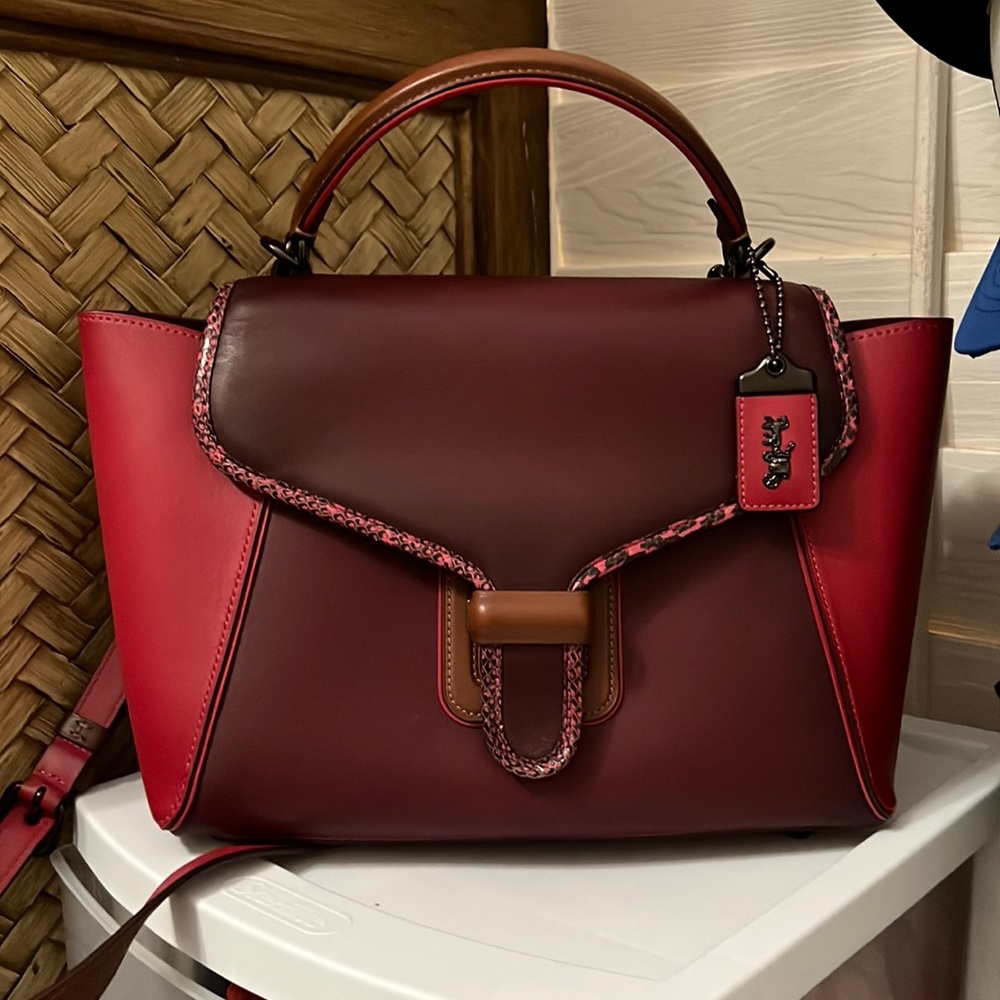 COACH COURIER CARRYALL IN COLORBLOCK LEATHER